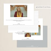 "Cornered" - Graduation Announcements in Silk by Kelly Schmidt - Back of Card Options