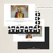 "Corner Year" - Graduation Announcements in Snow by Jackie Crawford - Back of Card Options