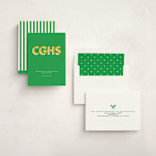 "Bold Initials" - Graduation Announcements in Grass by mo kelley - Assembled