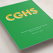 "Bold Initials" - Graduation Announcements in Grass by mo kelley - Detail