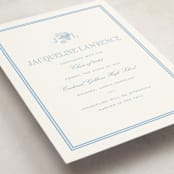 "Chesapeake" - Graduation Announcements in Sky Blue by Megan Davis - Detail