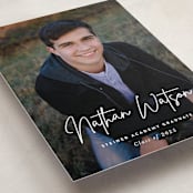 "Signed" - Graduation Announcements in Pearl by Sara Hicks Malone - Detail