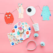 "Little Monsters Party Headband" - Party Hats in multicolor by Jollity and Co
