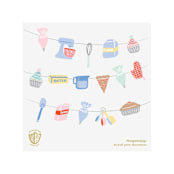 "Baking Spirits Bright Baking Thingamajigs - Set of 16" - Party Hanging Decor in multicolor by Jollity and Co