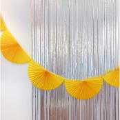 "Large Tissue Bunting Garland - Gold" - Party Hanging Decor in gold by Jollity and Co