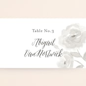 "Watercolor Floral" - Place Cards in Fog by Jill Means - Detail