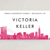 "Skyline -New York" - Place Cards in Fuchsia by Laura Condouris - Detail