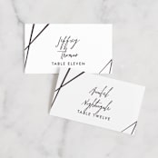 "Opulence" - Place Cards in Snow Caps by Design Lotus - Front with Free Guest Printing