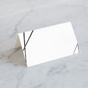"Opulence" - Place Cards in Snow Caps by Design Lotus - Blank front