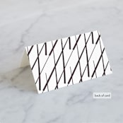 "Opulence" - Place Cards in Snow Caps by Design Lotus - Folded Back of Card
