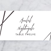 "Opulence" - Place Cards in Snow Caps by Design Lotus - Detail
