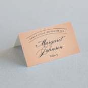 "Big City - Atlanta" - Place Cards in Georgia Peach by Hooray Creative - Folded with Free Guest Printing