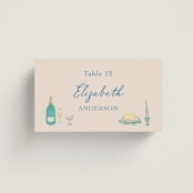 "Dining" - Place Cards in Pastel by Elly - Front with Free Guest Printing