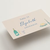 "Dining" - Place Cards in Pastel by Elly - Detail