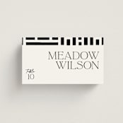 "Casual" - Place Cards in Pearl by Owl and Toad - Front with Free Guest Printing