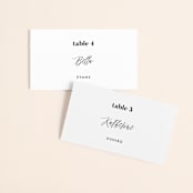 "Nolita" - Place Cards in Silk by Annie Clark - Front with Free Guest Printing