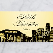 "Big City - Los Angeles" - Place Cards in Lemondrop by Hooray Creative - Detail
