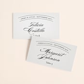 "Big City - Philadelphia" - Place Cards in Light Taupe by Hooray Creative - Front with Free Guest Printing