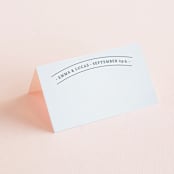 "Big City - Boston" - Place Cards in Pale Blue by Hooray Creative - Blank front