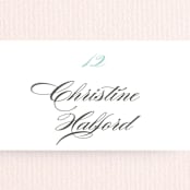 "Cordial Flourish" - Place Cards in Arctic by Olivia Raufman - Detail