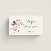"Holidays ink doodles" - Place Cards in Enchanted Holiday by Cass Loh - Front with Free Guest Printing