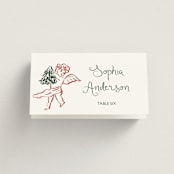 "Holidays ink doodles" - Place Cards in Enchanted Holiday by Cass Loh - Folded with Free Guest Printing