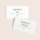 "float + celebrate" - Place Cards in Celery by Float Paperie - Front with Free Guest Printing