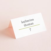 "float + celebrate" - Place Cards in Celery by Float Paperie - Folded with Free Guest Printing