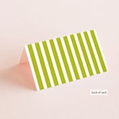 "float + celebrate" - Place Cards in Celery by Float Paperie - Folded Back of Card
