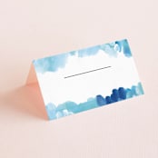 "Gallery Abstract Art" - Place Cards in Ocean by Alethea and Ruth - Blank front