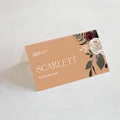 "Boho Chic" - Place Cards in Moonstone by Cass Loh - Folded with Free Guest Printing