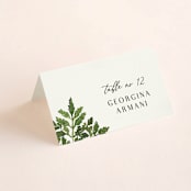 "Tropical Vows" - Place Cards in Jade by Chris Griffith - Folded with Free Guest Printing