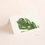 "Tropical Vows" - Place Cards in Jade by Chris Griffith - Folded Back of Card