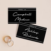 "Vesperum" - Place Cards in Slate by GeekInk Design - Front with Free Guest Printing