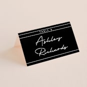 "Vesperum" - Place Cards in Slate by GeekInk Design - Folded with Free Guest Printing