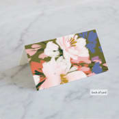 "romance in spring" - Place Cards in Olive by Angela Marzuki - Folded Back of Card