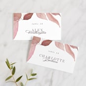 "Fallen" - Place Cards in Rust by Creo Study - Front with Free Guest Printing