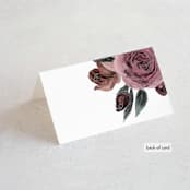 "floral corner" - Place Cards in Marsala by Cass Loh - Folded Back of Card