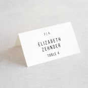 "Sophistotype" - Place Cards in Sea Salt by Snow and Ivy - Folded with Free Guest Printing