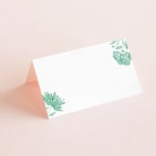 "Watercolor Delight" - Place Cards in Aqua by Petra Kern - Blank front