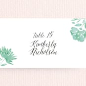 "Watercolor Delight" - Place Cards in Aqua by Petra Kern - Detail