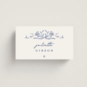 "Daisy Toile" - Place Cards in Willow by Susan Zinader - Front with Free Guest Printing