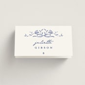 "Daisy Toile" - Place Cards in Willow by Susan Zinader - Folded with Free Guest Printing