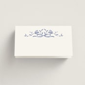 "Daisy Toile" - Place Cards in Willow by Susan Zinader - Blank front