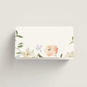 "Garden View" - Place Cards in Peach by Everett Paper Goods - Blank front