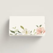 "Garden View" - Place Cards in Peach by Everett Paper Goods - Folded Back of Card