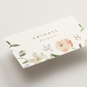 "Garden View" - Place Cards in Peach by Everett Paper Goods - Detail