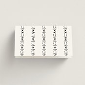 "Scripted Elegance" - Place Cards in Linen by Ana de Sousa - Folded Back of Card