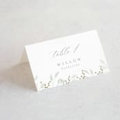"In The Fall" - Place Cards in Slate by Ashlee Townsend - Folded with Free Guest Printing