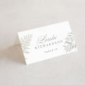 "Dear Greenery" - Place Cards in Eucalyptos by Hooray Creative - Folded with Free Guest Printing